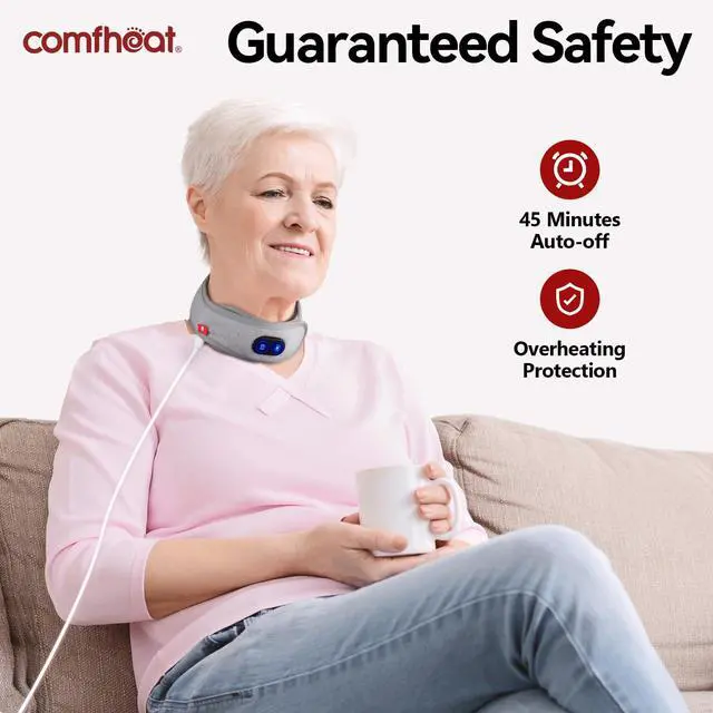 Alt view image 6 of 6 - Neck Heating Pad with Vibration Massage for Neck Pain Relief