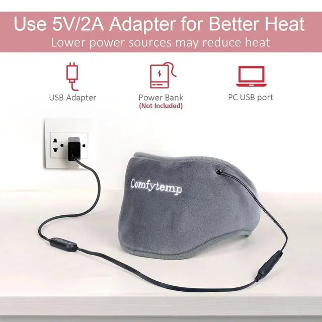 Alt view image 4 of 7 - Neck Heating Pad, USB Wearable Heating Pad, Heated Neck Wrap for Comfortable Warmth, 3 Heat Auto-Off, Electric Thermal Brace, Small USB Warmer for Daily Use, Gift for Women Grandma, 16"-22"