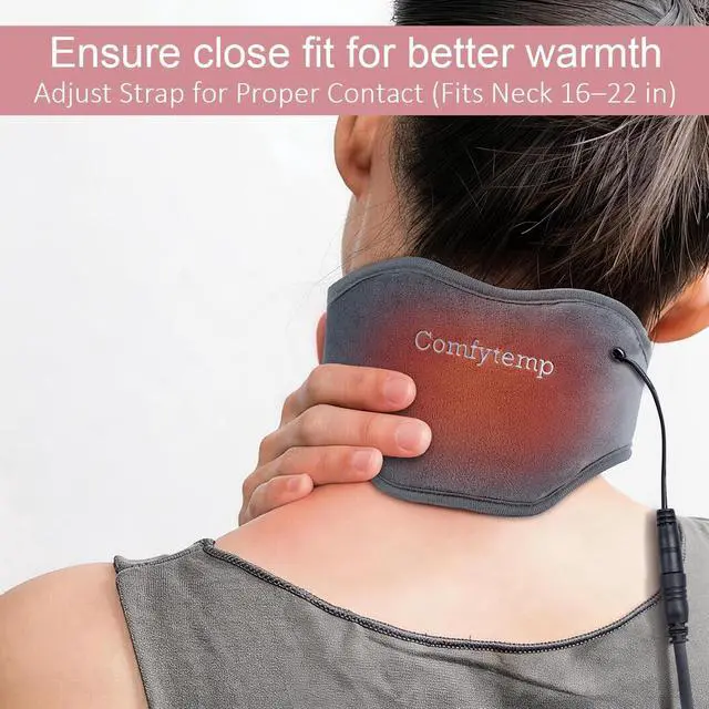 Alt view image 5 of 7 - Neck Heating Pad, USB Wearable Heating Pad, Heated Neck Wrap for Comfortable Warmth, 3 Heat Auto-Off, Electric Thermal Brace, Small USB Warmer for Daily Use, Gift for Women Grandma, 16"-22"