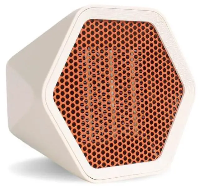 Alt view image 2 of 7 - Desktop Space Heater, Small Portable Electric Heater with Overheat Protection & Safety Shut-Off, Fast Heating Fan for Home Office Desk, Bedroom & Small Room, PTC Ceramic Heating for Indoor Use, White
