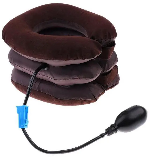 Main image of Inflatable Cervical Neck Traction Air Inflatable Pillow Neck Head Stretcher Pain Relief Collar (for Adults, Brown)