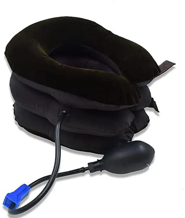 Main image of Cervical Neck Traction Device for Instant Neck Pain Relief Inflatable Adjustable Neck Stretcher Neck Support Brace Neck Traction Pillow for Home Use Neck Decompression(Brown)