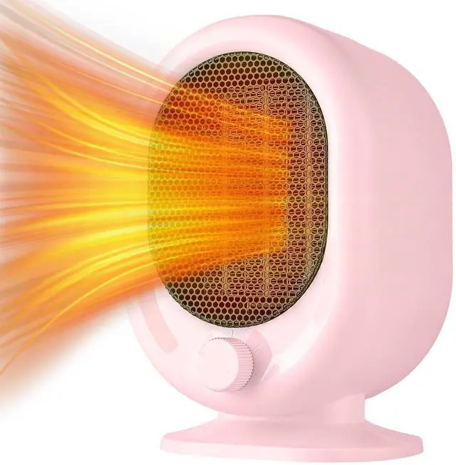 Main image of Mini Space Heater,1500W Small Desk Heater,2 Gears Adjustable,PTC Ceramic Heating,Tip-over & Overheat Protection,Fast Heating and Super Quiet Pink