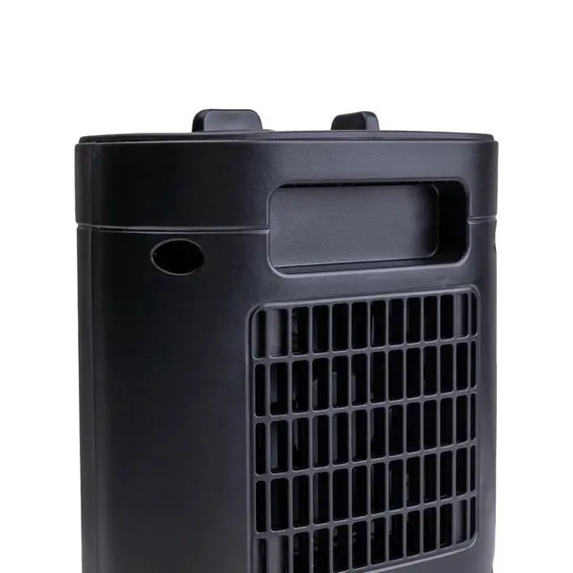 Alt view image 4 of 5 - Compact Electric Space Heater for Indoor Use 1500W Fan-Forced PTC Ceramic Heater with Adjustable Thermostat, 3 Heat Settings, Tip-Over & Overheat Protection, ETL Listed Black