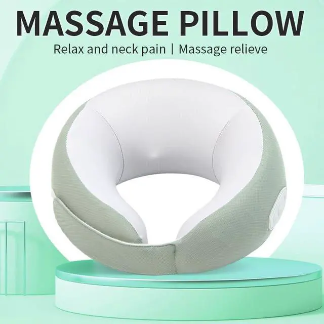 Alt view image 2 of 7 - Multi-Mode Neck Massager with Gentle Heat U-Shaped Memory Foam Portable Neck Relaxation Device, Wireless Muscle Tension Relief for Home, Office & Travel