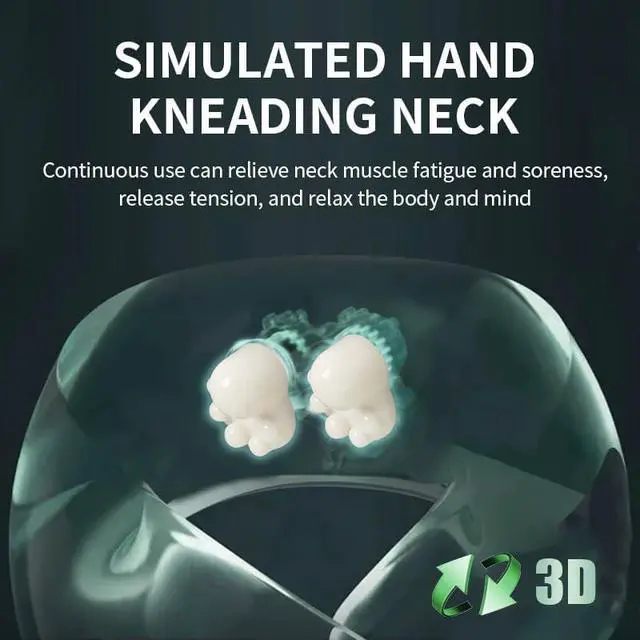 Alt view image 3 of 7 - Multi-Mode Neck Massager with Gentle Heat U-Shaped Memory Foam Portable Neck Relaxation Device, Wireless Muscle Tension Relief for Home, Office & Travel