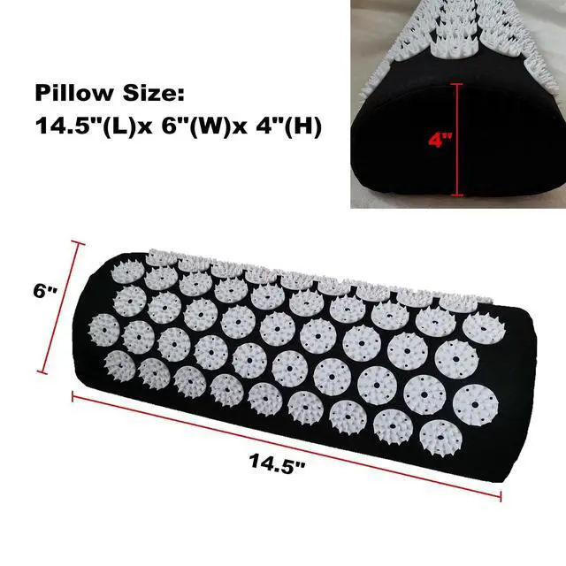 Alt view image 4 of 7 - Acupressure Massage Pillow Acupuncture Massager for Neck Back Head Pain Relief,Black