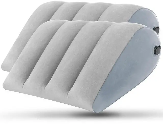 Main image of 2 Pack Portable Inflatable Wedge Pillow,Body Positioner for Sleep Support, Adjustable Travel Pillow - Lightweight Bed/Leg Support Pillow, Fast Inflationfor Home Outdoor Travel
