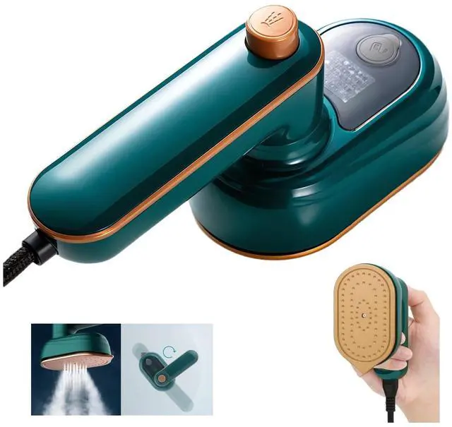 Main image of Portable Steam Iron - 2023 New Travel Mini Steam Iron, Portable Micro Small Iron Dry & Wet Ironing Machine, Steamer for Clothes Size, Foldable Handheld Iron and All in One (Green)