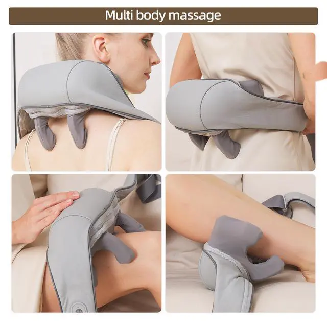 Alt view image 4 of 7 - Cordless Shiatsu Neck and Shoulder Massager with Heat 6D Kneading Massage, Deep Tissue Pain Relief for Trapezius, Rechargeable, Brushless Motor