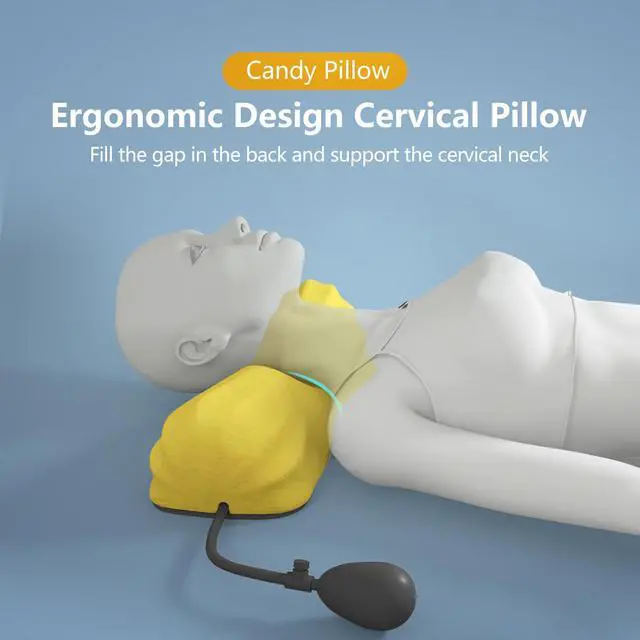 Alt view image 5 of 7 - Neck Pillows for Pain Relief Sleeping, Neck Roll Pillow Neck Cervical Pillows for Stiff Neck Pain Relief Bed Pillow Height and Firm Adjustable