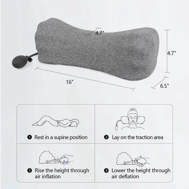 Alt view image 7 of 7 - Neck Pillows for Pain Relief Sleeping, Neck Roll Pillow Neck Cervical Pillows for Stiff Neck Pain Relief Bed Pillow Height and Firm Adjustable