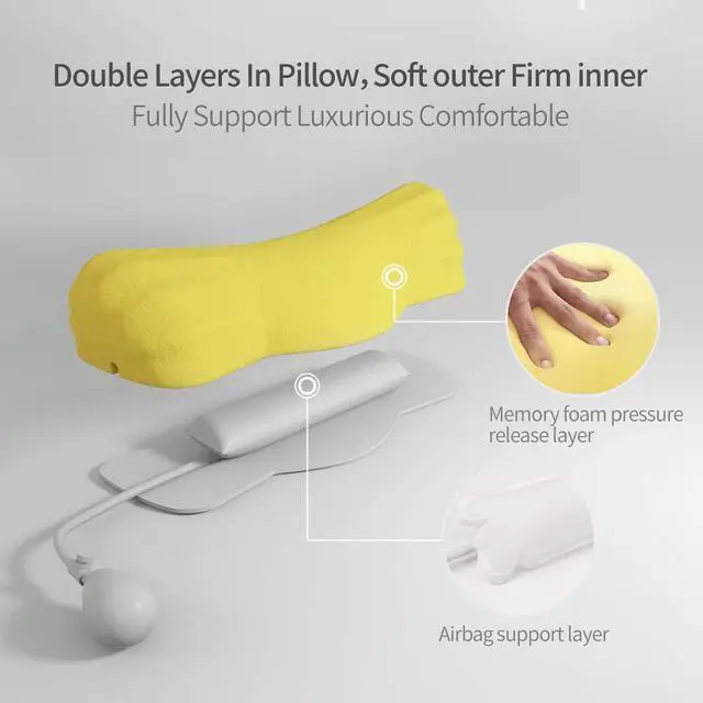 Alt view image 4 of 7 - Neck Pillows for Pain Relief Sleeping, Neck Roll Pillow Neck Cervical Pillows for Stiff Neck Pain Relief Bed Pillow Height and Firm Adjustable