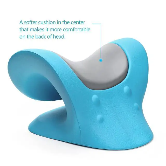 Alt view image 2 of 6 - Comfortable Neck Stretcher for Neck Pain Relief, Neck and Shoulder Relaxer Cervical Neck Traction Device for TMJ Pain Relief and Muscle Relax, Cervical Spine Alignment Chiropractic Pillow