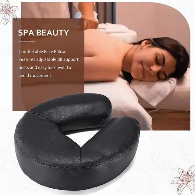 Alt view image 2 of 7 - Massage Face Cradle Cushion, Professional Massage Table Universal Face Head Neck Rest Pad, Soft Memory Foam Crescent Massage Chair Pillow for Massage Spa Therapy Beauty Treatment Sleep