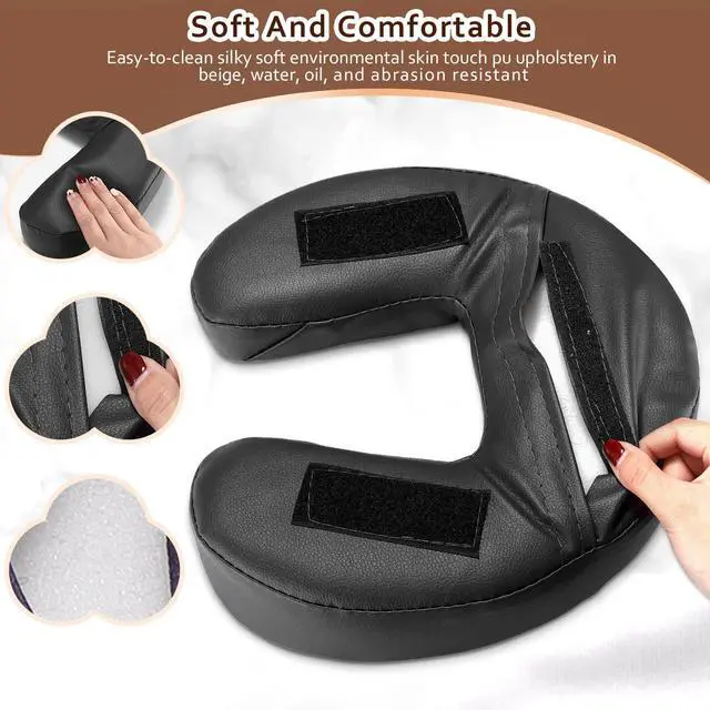 Alt view image 3 of 7 - Massage Face Cradle Cushion, Professional Massage Table Universal Face Head Neck Rest Pad, Soft Memory Foam Crescent Massage Chair Pillow for Massage Spa Therapy Beauty Treatment Sleep