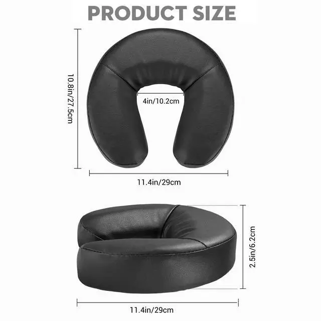 Alt view image 5 of 7 - Massage Face Cradle Cushion, Professional Massage Table Universal Face Head Neck Rest Pad, Soft Memory Foam Crescent Massage Chair Pillow for Massage Spa Therapy Beauty Treatment Sleep