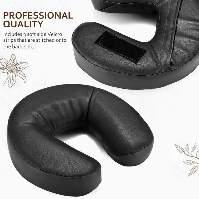 Alt view image 6 of 7 - Massage Face Cradle Cushion, Professional Massage Table Universal Face Head Neck Rest Pad, Soft Memory Foam Crescent Massage Chair Pillow for Massage Spa Therapy Beauty Treatment Sleep