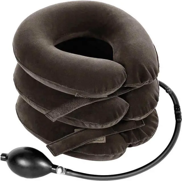 Main image of Cervical Neck Traction Device for Instant Neck Pain Relief - Inflatable & Adjustable Neck Stretcher Neck Support Brace, Neck Traction Pillow for Home Use Neck Decompression (Classic Gray)