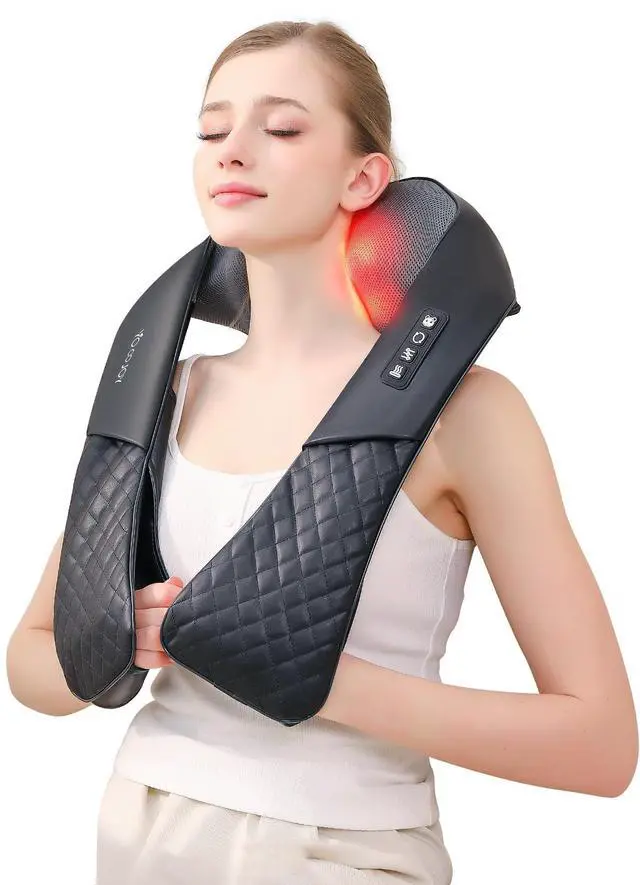 Main image of Shiatsu Neck and Back Massager with Heat for Pain Relief Deep Tissue, YoooJOY Electric 4D Kneading Massage Pillow for Shoulder, Leg, Body Muscles, Home/Office/Car Use, Best Gifts for Men/Women/Mom/Dad