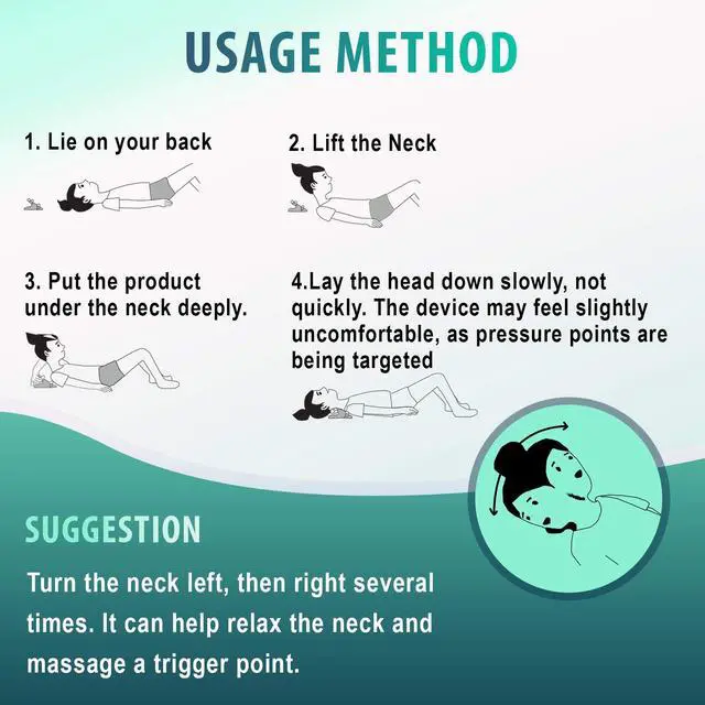 Alt view image 3 of 6 - Trigger Point Pillow - Head and Neck Pain Relief Traction Device- Acupressure Support Relaxer for Tension Headache Relief, Improved Decompression and Muscle Relaxation