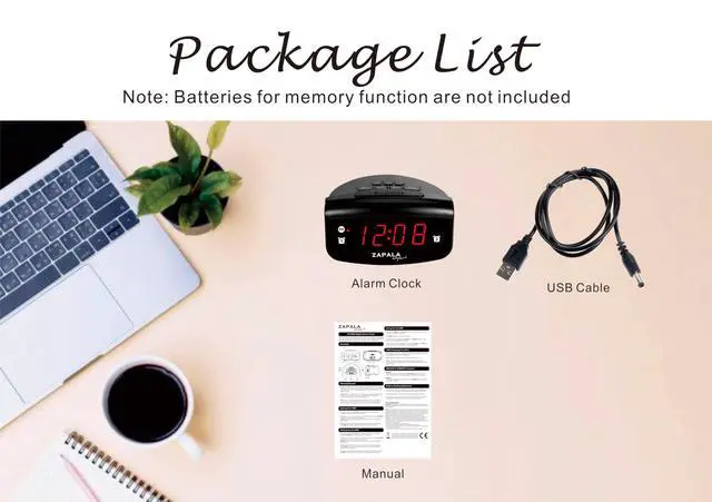 Alt view image 6 of 7 - Alarm Clock for Bedroom, 2 Alarms Loud LED Bright Display Plug in Simple Basic Digital Clock with USB Charging Port, Adjustable Volume, Dimmable, Snooze for Deep Sleepers Kids Elderly