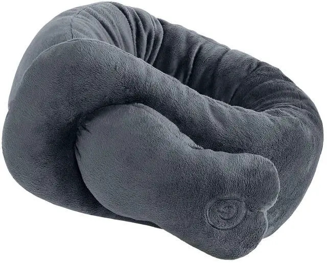 Main image of Portable Neck & Shoulder Adjustable Massaging Wrap with Soothing Heat to Relax and Soothe Your Neck & Shoulder Areas,Ultra-Plush Fabric, Exterior is Machine Washable (Charcoal Grey)