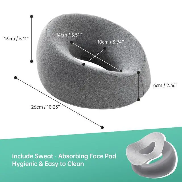 Alt view image 2 of 7 - Massage Head Rest for Bed, Face Down Pillow with Air Vent, Face Cradle for Spa & Stomach Sleeping, BBL Pillow After Eye Surgery, Massage Pillows for Prone Sleeping with Face Cradle Pad