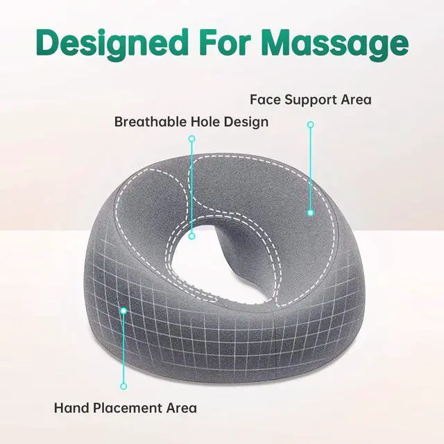 Alt view image 7 of 7 - Massage Head Rest for Bed, Face Down Pillow with Air Vent, Face Cradle for Spa & Stomach Sleeping, BBL Pillow After Eye Surgery, Massage Pillows for Prone Sleeping with Face Cradle Pad