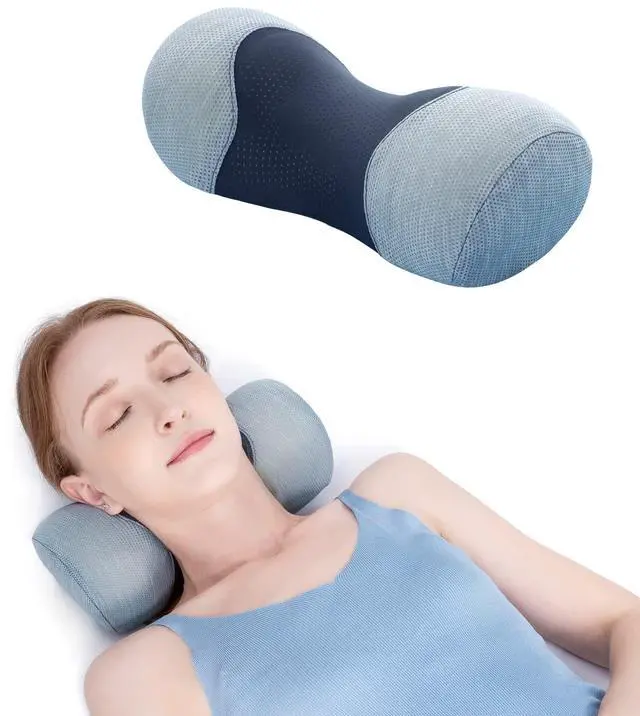 Main image of Small Neck Roll Pillow,Say Goodbye to Neck Pain, Cervical Memory Foam Pillow for Tension Muscle Relief, Contour Support, Shoulder Pain Relaxer with Breathable Pillowcase, Odorless