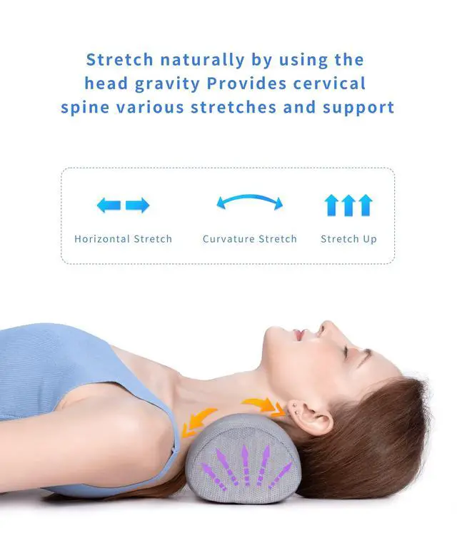 Alt view image 3 of 7 - Small Neck Roll Pillow,Say Goodbye to Neck Pain, Cervical Memory Foam Pillow for Tension Muscle Relief, Contour Support, Shoulder Pain Relaxer with Breathable Pillowcase, Odorless