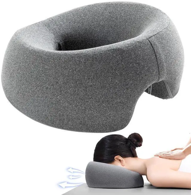 Main image of Massage Head Rest for Bed, Face Down Pillow with Air Vent, Face Cradle for Spa & Stomach Sleeping, BBL Pillow After Eye Surgery, Massage Pillows for Prone Sleeping with Face Cradle Pad
