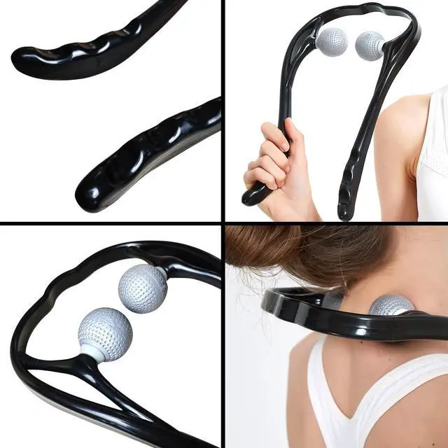 Alt view image 4 of 6 - Neck Massager for Pain Relief Deep Tissue Self Trigger Point Shiatsu Shoulder & Back Massager for Neck, Shoulders, Legs, Home/Office Use