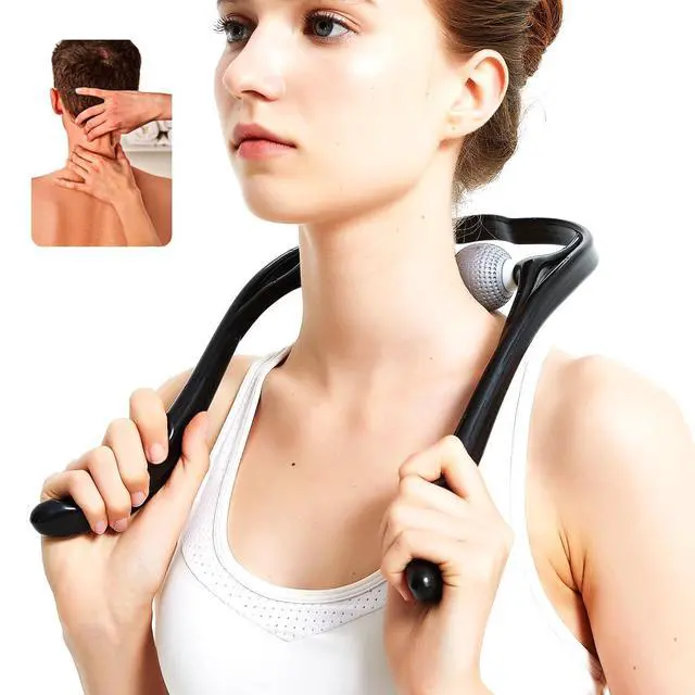 Alt view image 5 of 6 - Neck Massager for Pain Relief Deep Tissue Self Trigger Point Shiatsu Shoulder & Back Massager for Neck, Shoulders, Legs, Home/Office Use