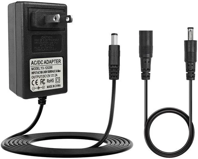 Main image of 12V Neck Massager Charger for Zyllion Shiatsu Back and Neck Massager, Compatible with RESTECK/Vellax/Medcursor/Mirakel/InvoSpa Shiatsu/LMS-801/Papillon/Mo Cuishle/Viktor Jurgen, 9.5 ft Cable