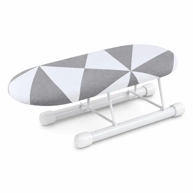 Main image of 10.2-inch mini Ironing Board, Portable and Foldable Small Ironing Board, with a Cover, Suitable for Ironing Collars, Cuffs, Shoulders, and Corners (Black and white squares)