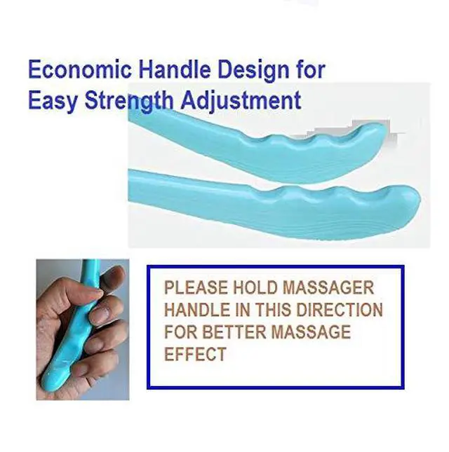 Alt view image 3 of 6 - M1212 Shiatsu Neck Massager for Neck and Shoulder with Deep Tissue Trigger Point Manual Self Muscle Massage for Muscle Pain Relief (Simulates Massage Therapist Hands) (1 Pack Blue)