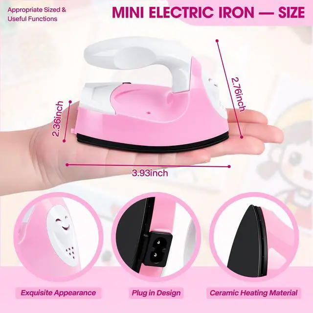 Alt view image 4 of 7 - Mini Craft Iron Mini Heat Press Small Iron Portable Handy Travel Heat Iron-on for Transfers,Clothes,Crafts,Patches,DIY