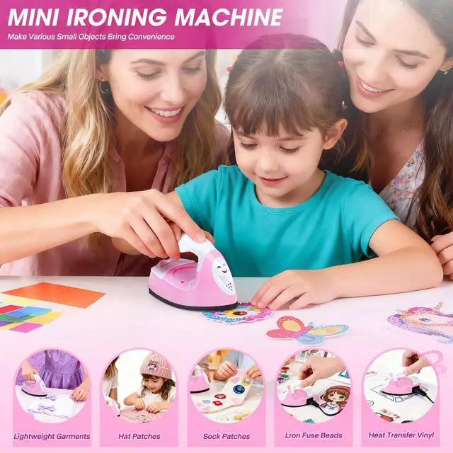 Alt view image 7 of 7 - Mini Craft Iron Mini Heat Press Small Iron Portable Handy Travel Heat Iron-on for Transfers,Clothes,Crafts,Patches,DIY