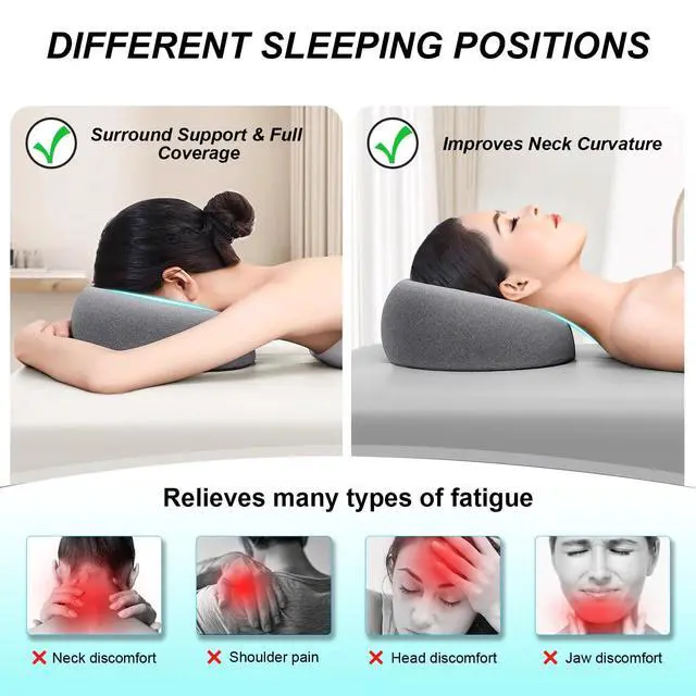 Alt view image 7 of 7 - Face Down Pillow Massage Headrest for Bed Ergonomic Memory Foam Massage Pillow Face Down for Sleeping,Spa, Napping & Skincare, Eye Surgery Recovery,Relieves Neck Pain,etc