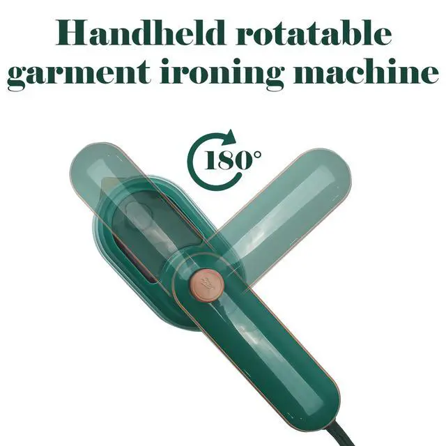 Alt view image 5 of 7 - Rotary Garment Iron, Steam Iron for Clothes, 2-in-1 Travel Size Handheld Portable Mini Small Electric Ironing Machine Dual, Rotated 180 Degrees for Curtain Hanging Sheet Pillowcases Closet Household