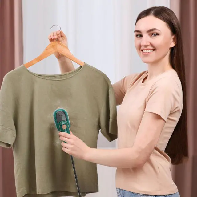 Alt view image 7 of 7 - Rotary Garment Iron, Steam Iron for Clothes, 2-in-1 Travel Size Handheld Portable Mini Small Electric Ironing Machine Dual, Rotated 180 Degrees for Curtain Hanging Sheet Pillowcases Closet Household