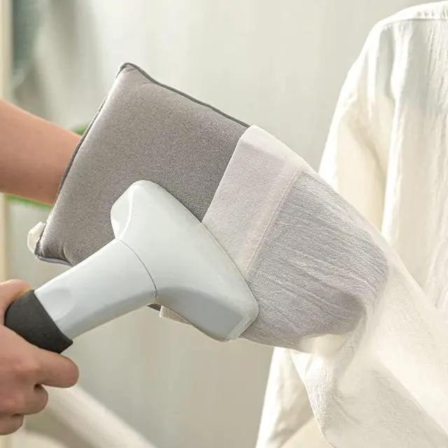 Alt view image 7 of 7 - Garment Steamer Ironing Glove Mitt with Finger Loop for Clothes Steaming Mitt Anti Steam Mini Handheld Ironing Pad Board Heat Resistant Steamer Hand Protector with hanging loop for Steaming Clothes