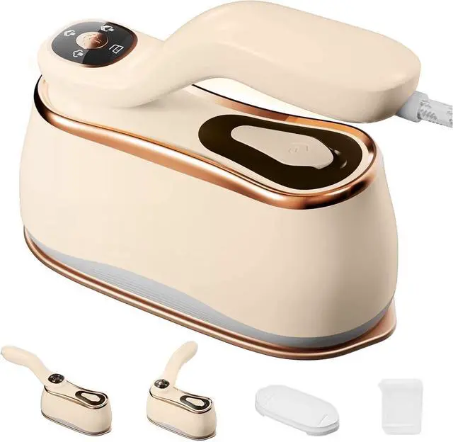 Main image of Portable Clothes Steamer 175x80mm Ceramic Glaze Panel Iron LCD 220ml Water Tank 1200W&15s Fast Heat Up 4-speed Steamer for Clothes of all Fabrics Dry&Wet Iron for Home Travel Business Trip