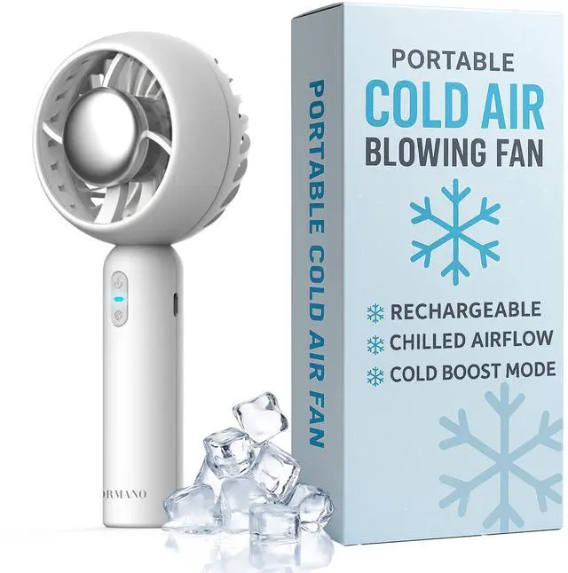 Main image of Cold Air Portable Cooling AC Handheld Fans The GENUINE Rechargeable Portable Ice Cooling Refrigerating Pad Handheld Cooling Fan That Blows Cold Air