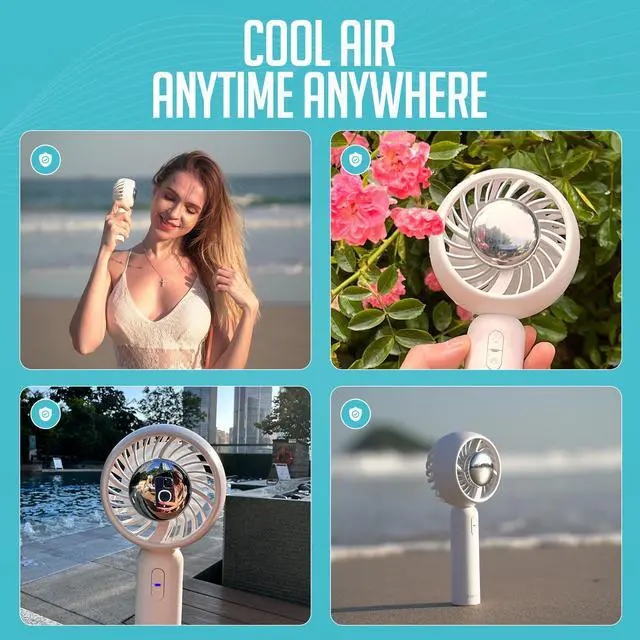 Alt view image 5 of 7 - Cold Air Portable Cooling AC Handheld Fans The GENUINE Rechargeable Portable Ice Cooling Refrigerating Pad Handheld Cooling Fan That Blows Cold Air