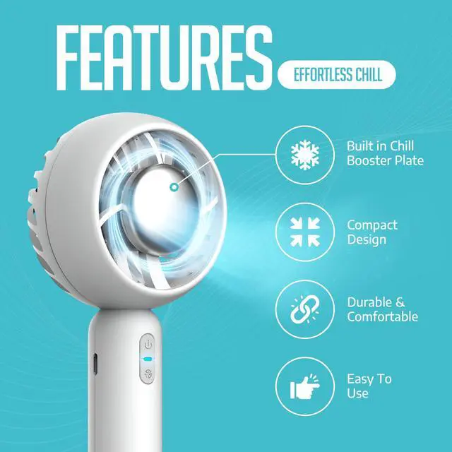 Alt view image 3 of 7 - Cold Air Portable Cooling AC Handheld Fans The GENUINE Rechargeable Portable Ice Cooling Refrigerating Pad Handheld Cooling Fan That Blows Cold Air