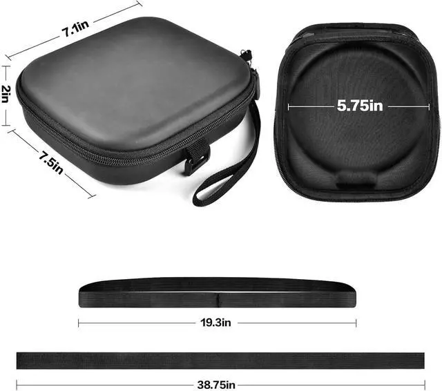 Alt view image 5 of 7 - Portable CD Player Case with Belt, for Deluxe, for Sunoony, for MEGATEK, for Gueray, for ARAFUNA, for Klim, Travel Carrying Holder Storage for Walkman and Cable Accessories (Case Only) (Black)