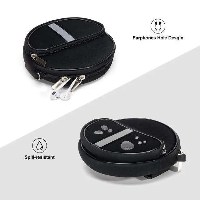 Alt view image 3 of 7 - CD Player Portable Case,Waterproof CD Player Fanny Pack with Wristlet Hand Strap Compatible with HOTT/Gueray/NAVISKAUTO/Jinhoo/Jensen/Monodeal Portable CD Player and More6.5 inch.