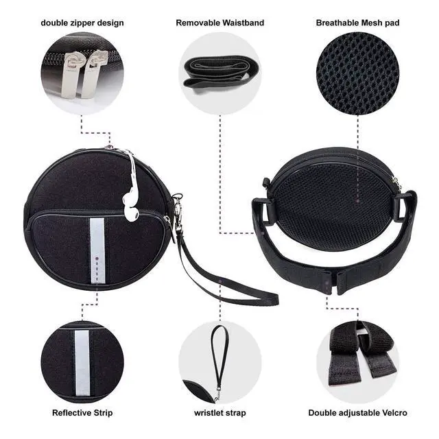 Alt view image 7 of 7 - CD Player Portable Case,Waterproof CD Player Fanny Pack with Wristlet Hand Strap Compatible with HOTT/Gueray/NAVISKAUTO/Jinhoo/Jensen/Monodeal Portable CD Player and More6.5 inch.